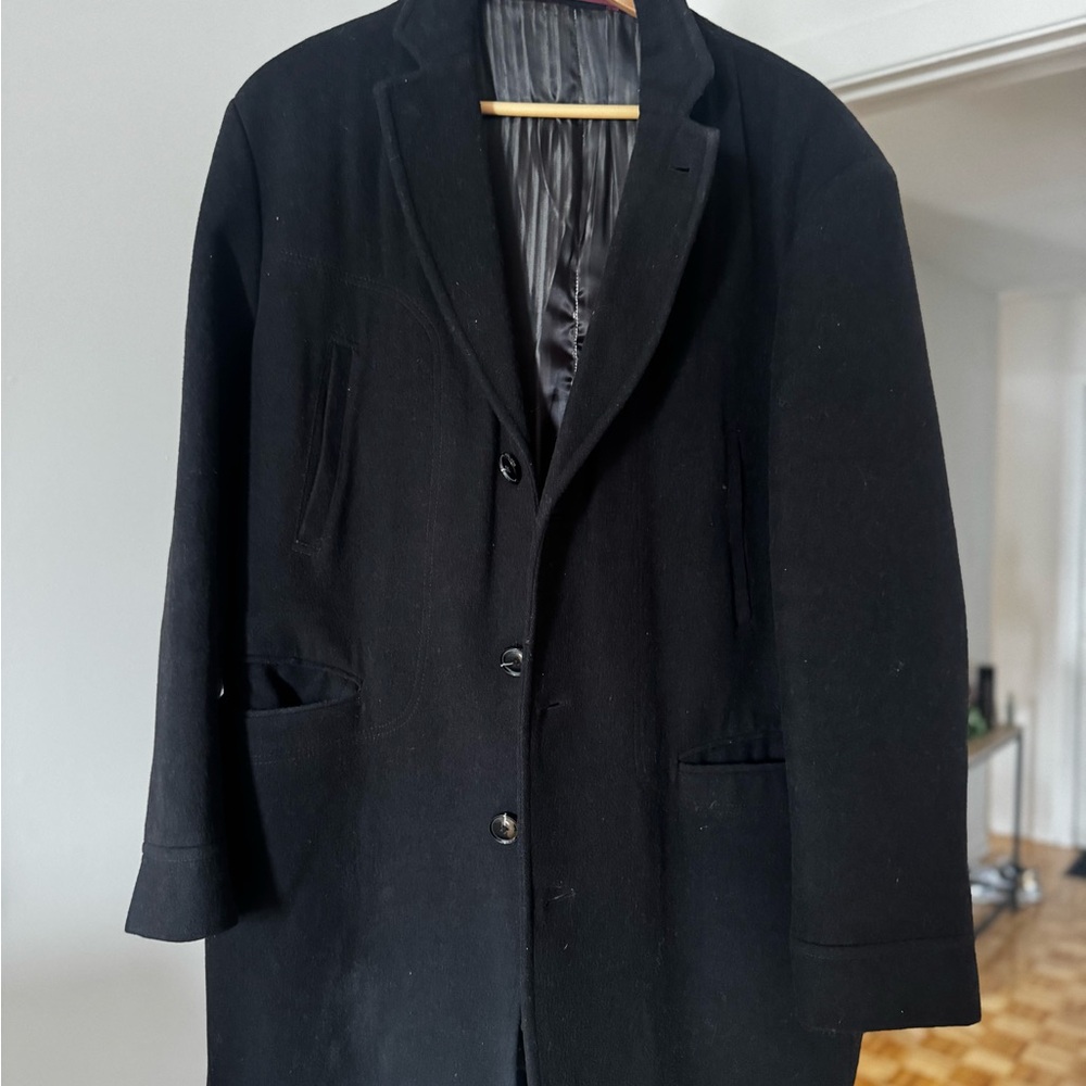 Elegant Black Men's Pea Coat